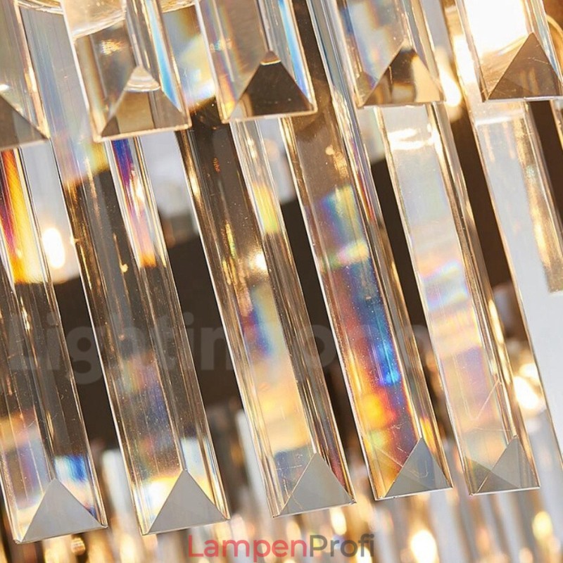 Luxus Modern Gold Plus Schwarz Runde K9 Kristall Anhänger Kronleuchter Ausstellung Halle