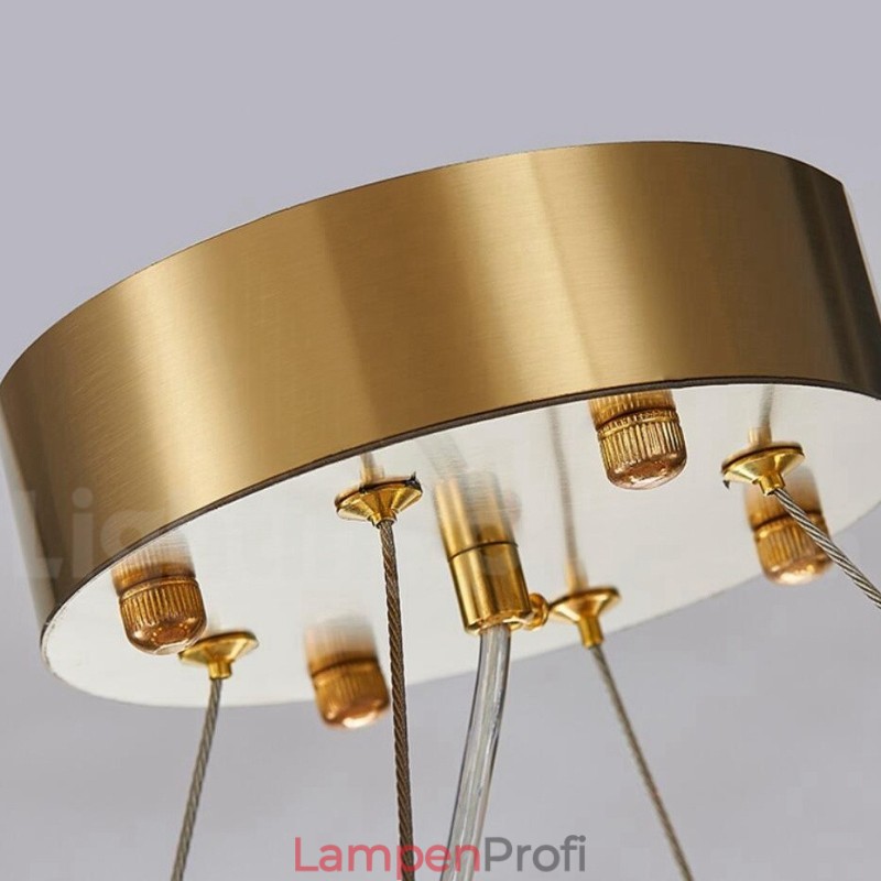 Luxus Modern Gold Plus Schwarz Runde K9 Kristall Anhänger Kronleuchter Ausstellung Halle