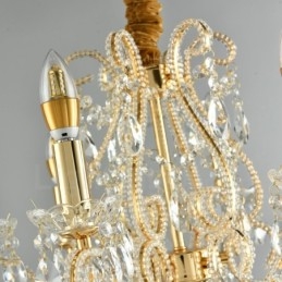 6 Licht Gold Silber Amerikanischen Stil Kristall Anhänger Kronleuchter Licht Shop