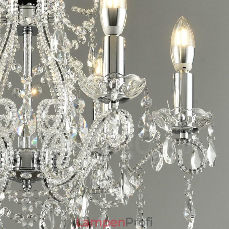 6 Licht Gold Silber Amerikanischen Stil Kristall Anhänger Kronleuchter Licht Shop