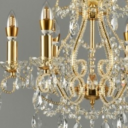 6 Licht Gold Silber Amerikanischen Stil Kristall Anhänger Kronleuchter Licht Shop