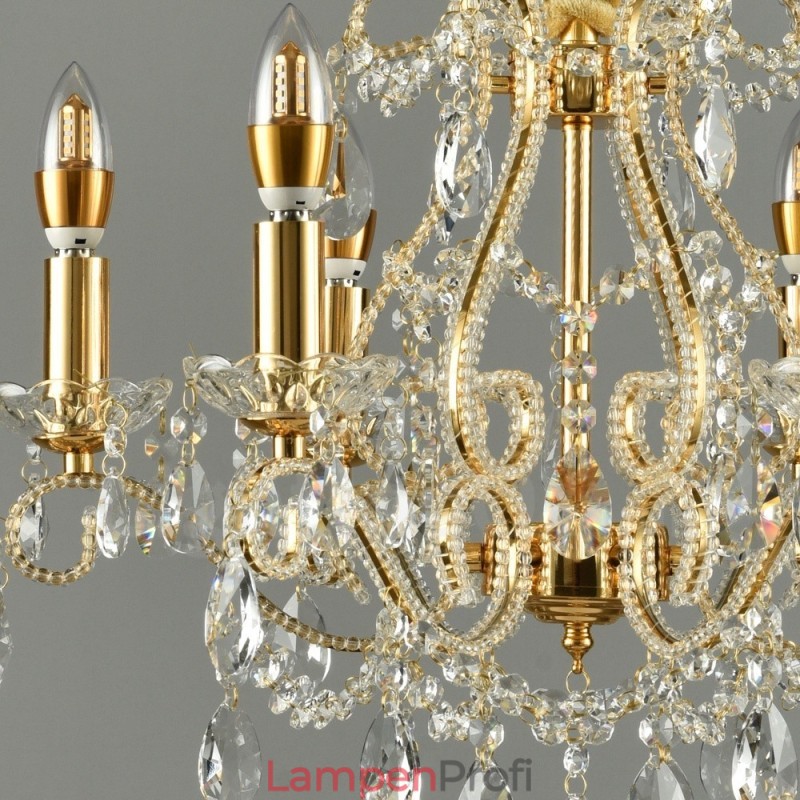 6 Licht Gold Silber Amerikanischen Stil Kristall Anhänger Kronleuchter Licht Shop