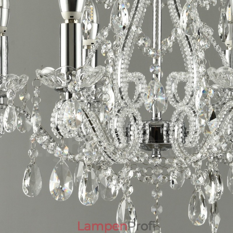 6 Licht Gold Silber Amerikanischen Stil Kristall Anhänger Kronleuchter Licht Shop