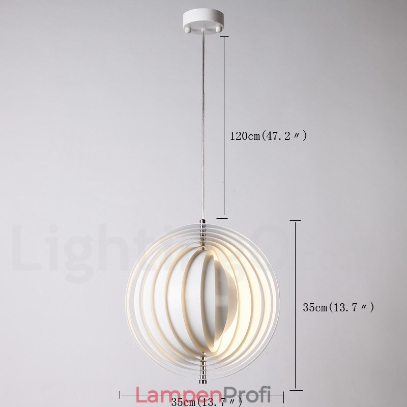 Globe White Rotate Postmodern DIY Pendelleuchte