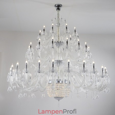 50 Licht klar elegante luxuriöse Kristall Kerze Kronleuchter Ausstellung Hal 50 Licht klar elegante luxuriöse Kristall Kerze Kronleuchter Ausstellung Hal