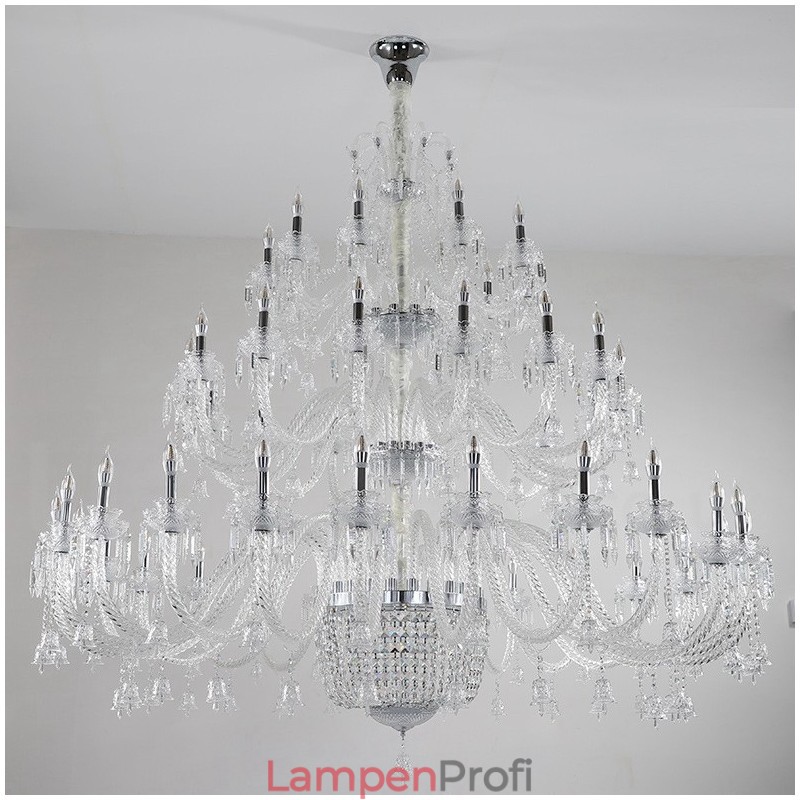 50 Licht klar elegante luxuriöse Kristall Kerze Kronleuchter Ausstellung Hal