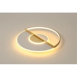 Goldfarbene, ultradünne, moderne Deckenleuchten im zeitgenössischen nordischen Stil mit Fernbedienung, können auch als Wandleuchte verwendet werden