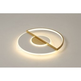 Goldfarbene, ultradünne, moderne Deckenleuchten im zeitgenössischen nordischen Stil mit Fernbedienung, können auch als Wandleuchte verwendet werden