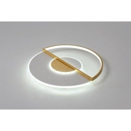 Goldfarbene, ultradünne, moderne Deckenleuchten im zeitgenössischen nordischen Stil mit Fernbedienung, können auch als Wandleuchte verwendet werden