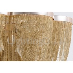 Quasten Kronleuchter Designer Pendelleuchte Silber Gold Farbe