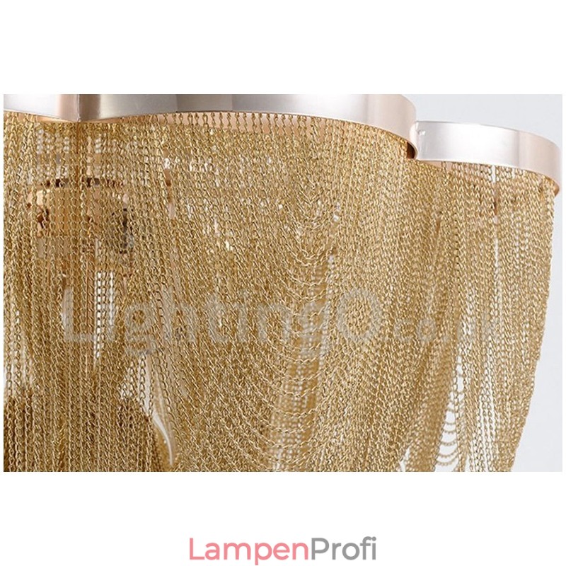 Quasten Kronleuchter Designer Pendelleuchte Silber Gold Farbe