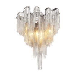 Quasten Kronleuchter Designer Deckenleuchte Silber Gold Farbe