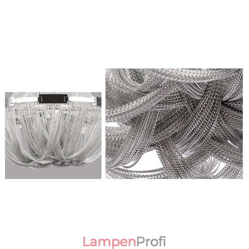 Quasten Kronleuchter Designer Pendelleuchte Silber Gold Farbe