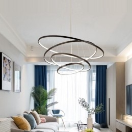 Große 4 Ringe 5 Ringe Schwarz Weiß Gold Pendelleuchte Modernes Design