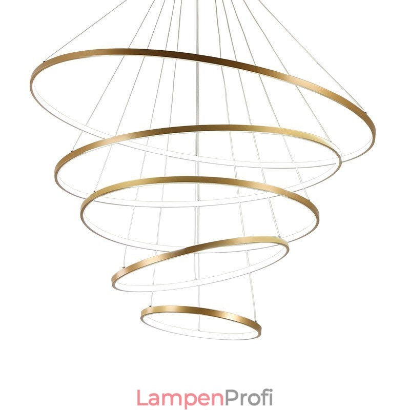Große 4 Ringe 5 Ringe Schwarz Weiß Gold Pendelleuchte Modernes Design