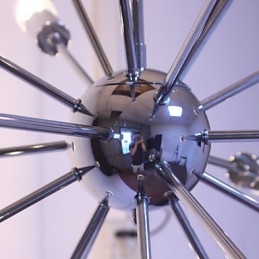 Kronleuchter Modern Globe Wohnen Anhänger Essen Einkaufen Geschäft Nacht Metall Chrom