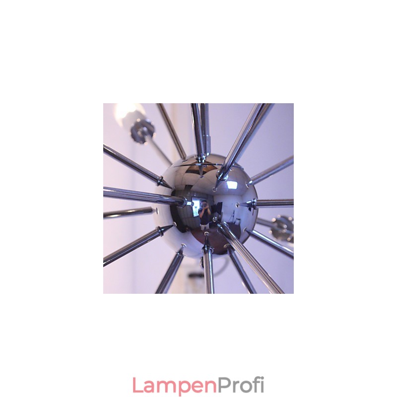 Kronleuchter Modern Globe Wohnen Anhänger Essen Einkaufen Geschäft Nacht Metall Chrom