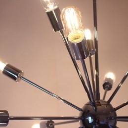 Kronleuchter Modern Globe Wohnen Anhänger Essen Einkaufen Geschäft Nacht Metall Chrom