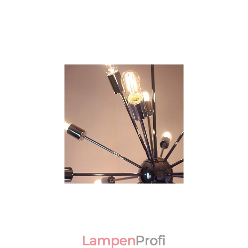 Kronleuchter Modern Globe Wohnen Anhänger Essen Einkaufen Geschäft Nacht Metall Chrom