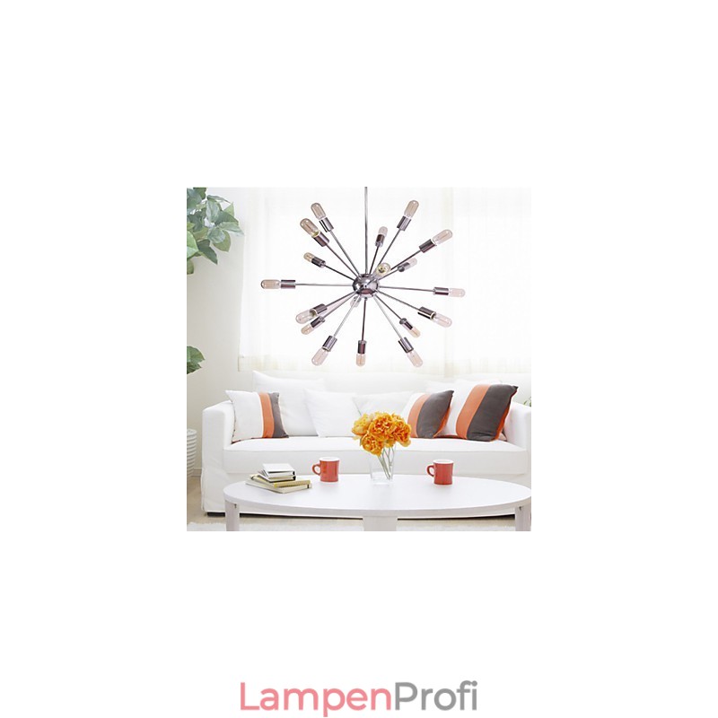 Kronleuchter Modern Globe Wohnen Anhänger Essen Einkaufen Geschäft Nacht Metall Chrom