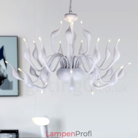 24 Lichter Moderne Swan Kronleuchter Licht G4 Weiß Beschichtung 24 Lichter Moderne Swan Kronleuchter Licht G4 Weiß Beschichtung