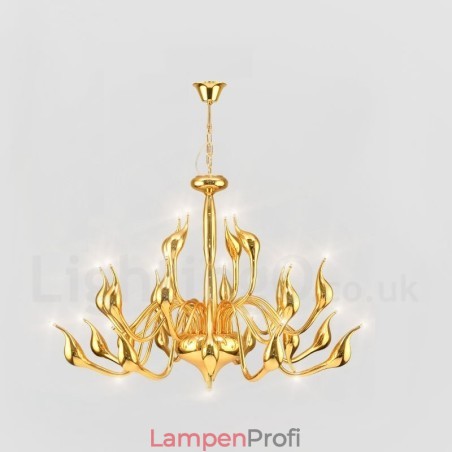 24 Lichter Moderne Schwan Kronleuchter Licht G4 Vergoldung 24 Lichter Moderne Schwan Kronleuchter Licht G4 Vergoldung