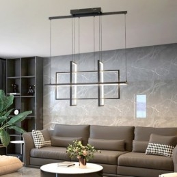 Dimmbare Pendelleuchte Modernes Design Vier Rechtecke