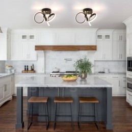 Triac-Schalter, dimmbar, schwarz, modern, zeitgenössischer nordischer Stil, runde Deckenleuchte