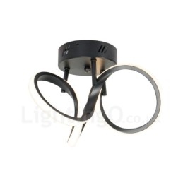 Triac-Schalter, dimmbar, schwarz, modern, zeitgenössischer nordischer Stil, runde Deckenleuchte