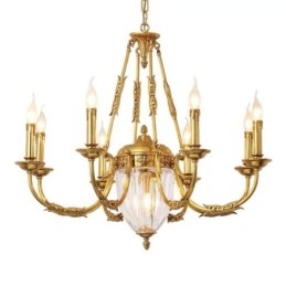 Luxus Französisch Alle Kupfer Kristall Kronleuchter Lampe Esszimmer leuchte Kronleuchter