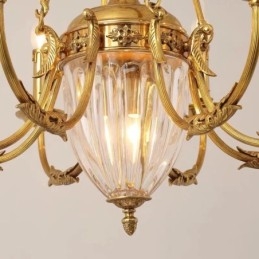 Luxus Französisch Alle Kupfer Kristall Kronleuchter Lampe Esszimmer leuchte Kronleuchter