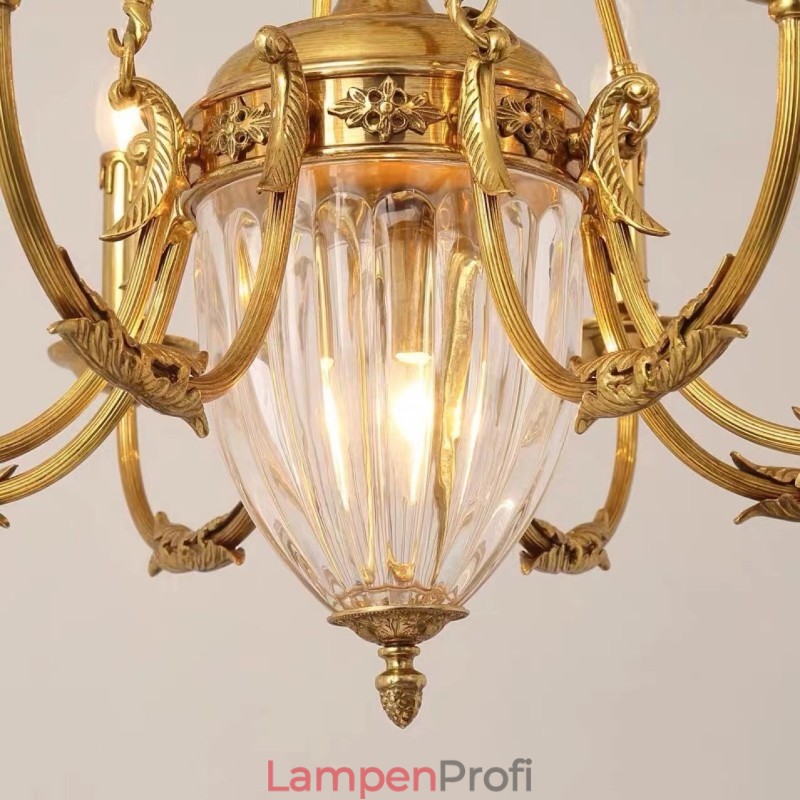 Luxus Französisch Alle Kupfer Kristall Kronleuchter Lampe Esszimmer leuchte Kronleuchter