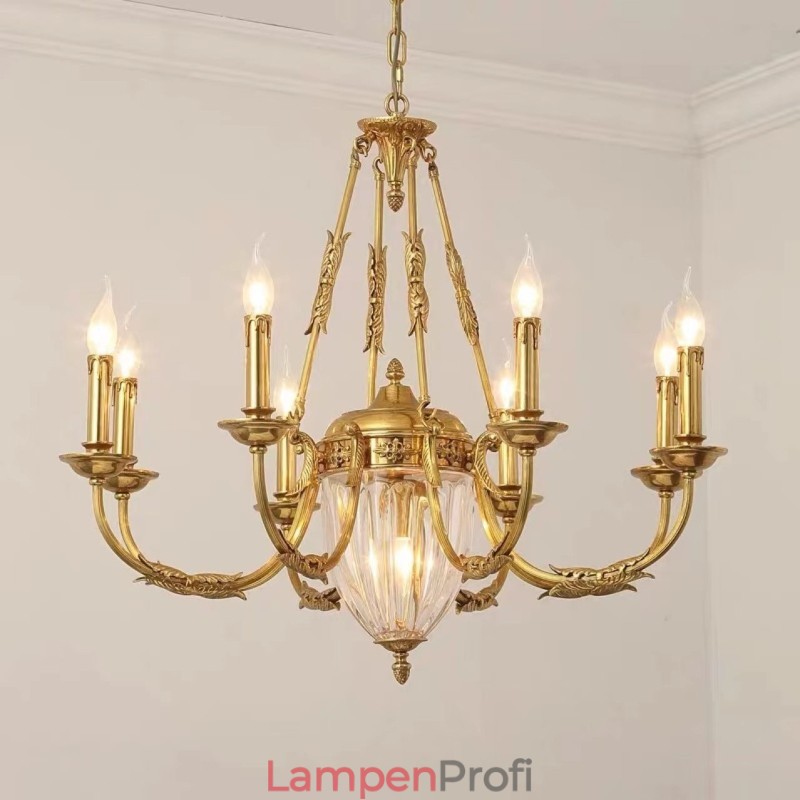 Luxus Französisch Alle Kupfer Kristall Kronleuchter Lampe Esszimmer leuchte Kronleuchter