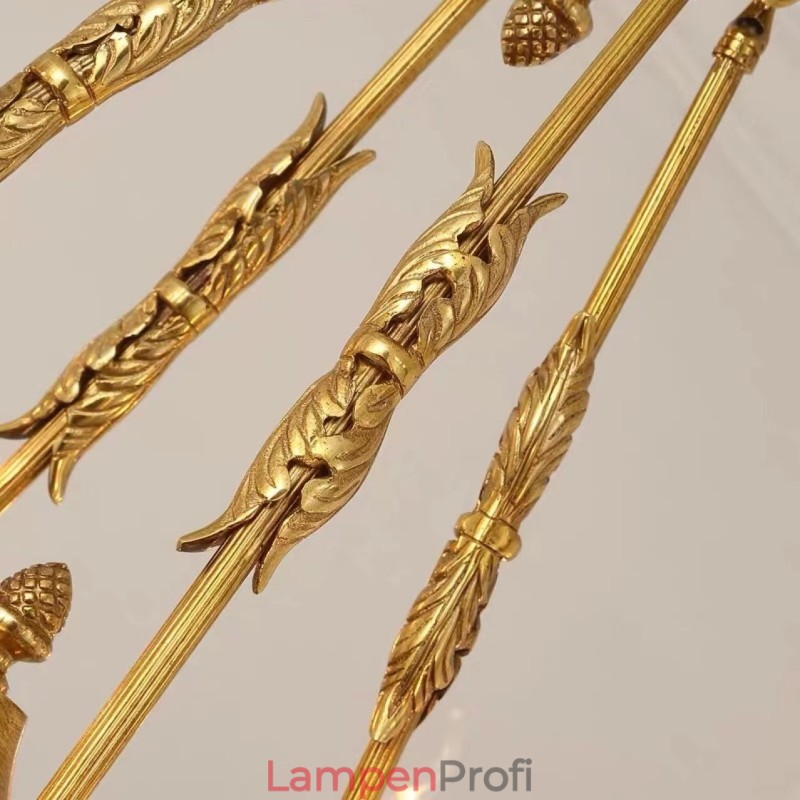 Luxus Französisch Alle Kupfer Kristall Kronleuchter Lampe Esszimmer leuchte Kronleuchter