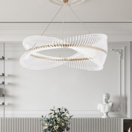 Postmoderne Strip Circle Pendelleuchte