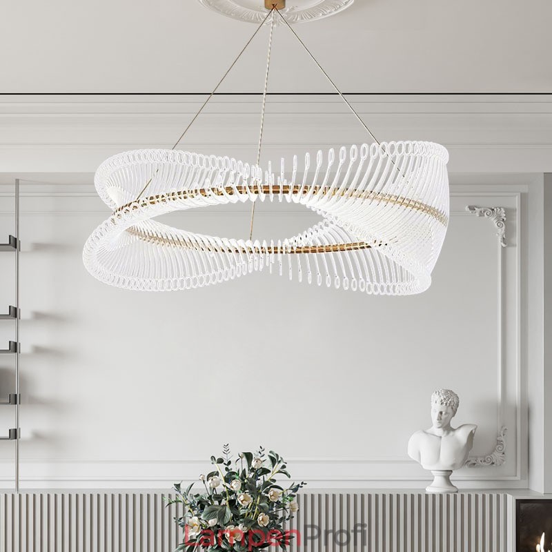 Postmoderne Strip Circle Pendelleuchte