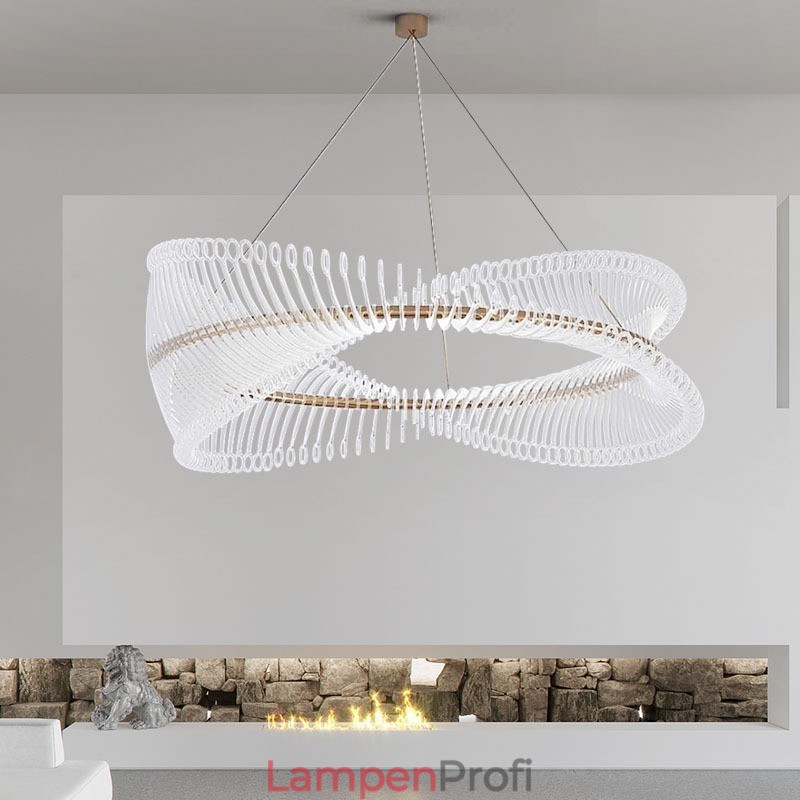 Postmoderne Strip Circle Pendelleuchte