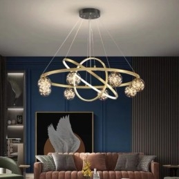 Nordische moderne Pendelleuchte mit goldenem Kreis