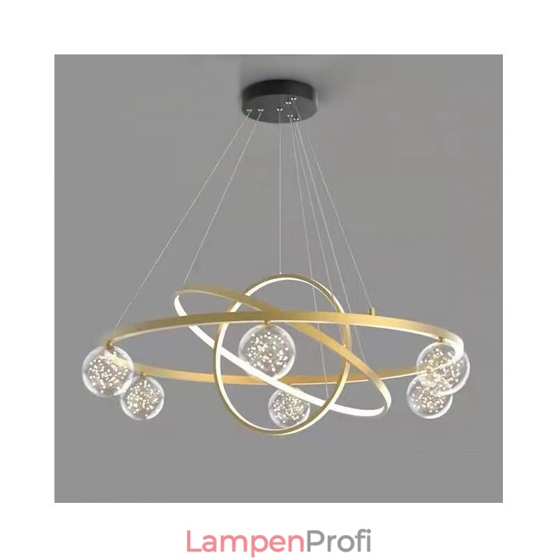 Nordische moderne Pendelleuchte mit goldenem Kreis