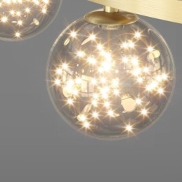 Nordische moderne Pendelleuchte mit goldenem Kreis