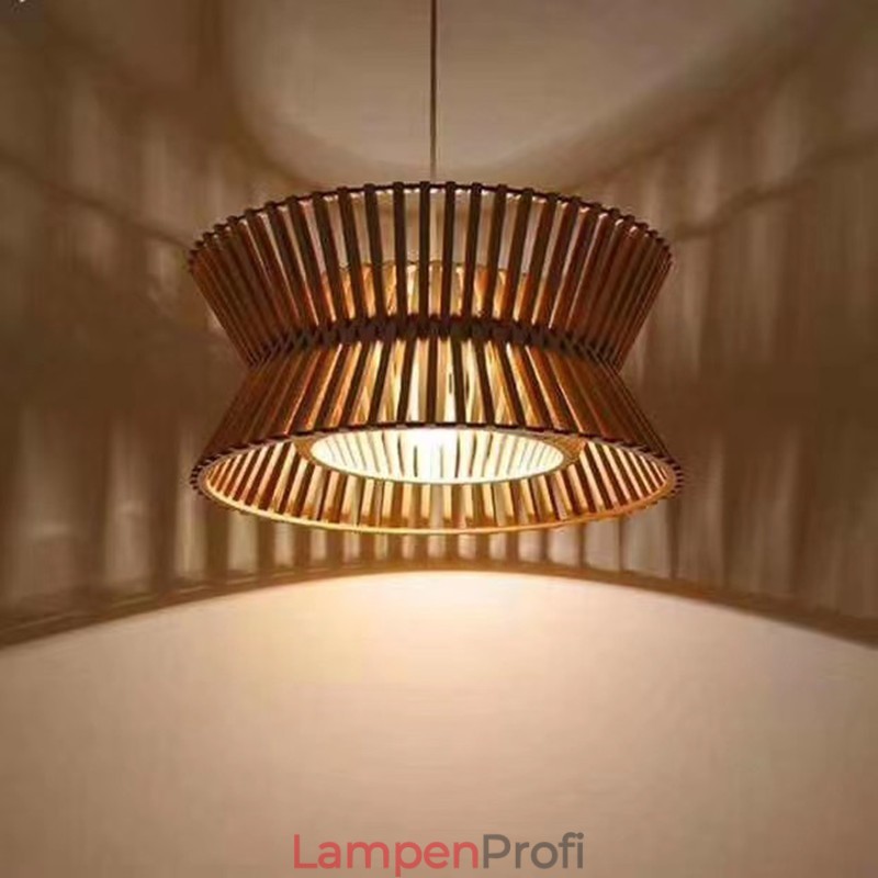 Vintage Holz Pendelleuchte