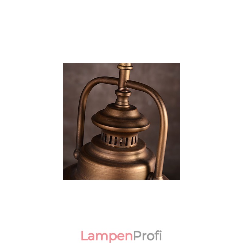 Retro-Pendelleuchte mit Schirm aus Metall im Old Factory-Stil