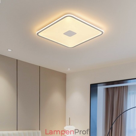 Moderne dimmbare quadratische Deckenleuchte mit Unterputzmontage, Vollspektrum-Augenschutz Moderne dimmbare quadratische Deckenleuchte mit Unterputzmontage, Vollspektrum-Augenschutz
