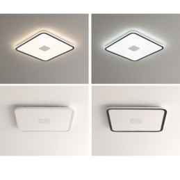 Moderne dimmbare quadratische Deckenleuchte mit Unterputzmontage, Vollspektrum-Augenschutz