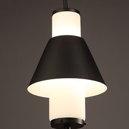 Kronleuchter im Mini-Stil, moderne zeitgenössische Pendelleuchte aus Metall