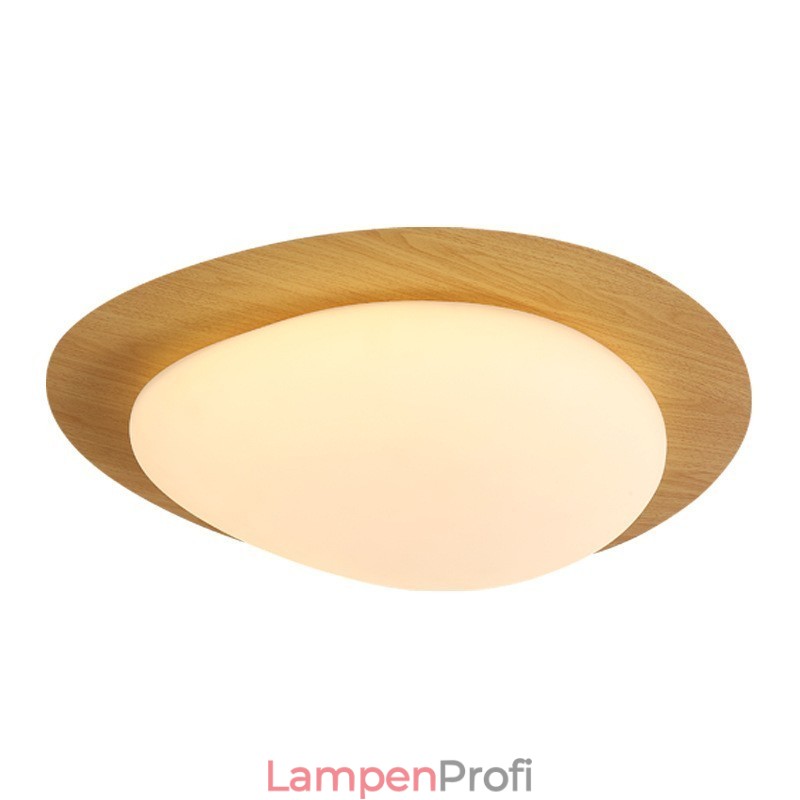 Dimmbare Deckenleuchte mit Vollspektrum-Augenschutz, nordische Log-Grain-Kieselsteine