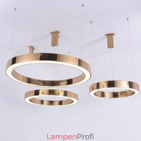 1-flammige, moderne Pendelleuchte aus Stahl mit Acrylschirm