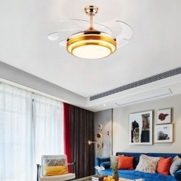 Moderne Deckenventilatorlampe ABS-Lüfterflügel Acrylbeleuchtung