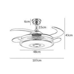 Modernes, elektrisch betriebenes Deckenventilator-Wechselrichter-Ventilatorlicht