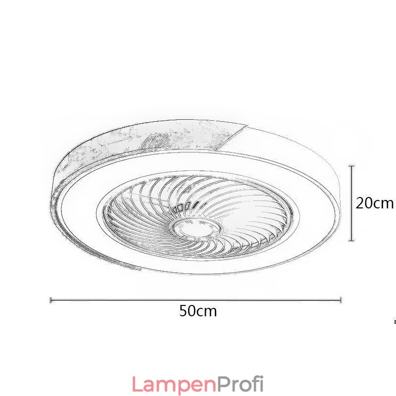Smart Deckenventilator mit Lichtern Fernbedienung Dekor Ventilator Lampe